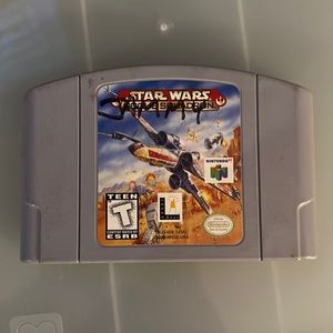N64 Vintage Star Wars Rogue Squadron game pak 1995